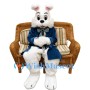 Blue Suit Wendell Rabbit Mascot Costume