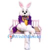 Purple Suit Wendell Rabbit Mascot Costume