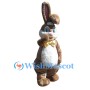 Cute Brown Rabbit Mascot Costume