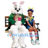 Green Suit Wendell Rabbit Mascot Costume