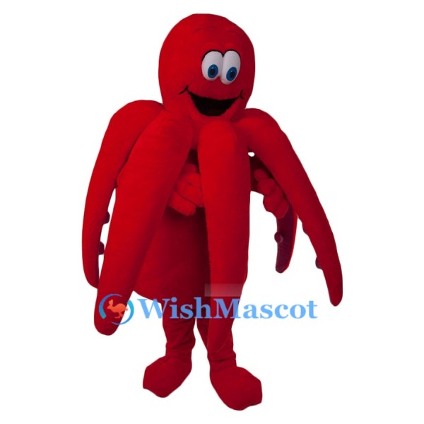 Red Octopus Mascot Costume