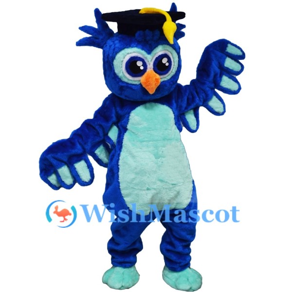 Graduation Blue Owl Mascot Costume