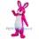 Easter Pink Rabbit Mascot Costume