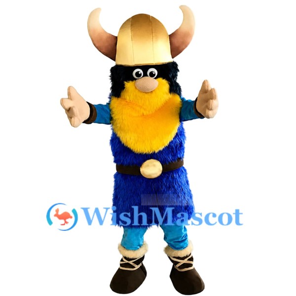 Blue Viking Mascot Costume