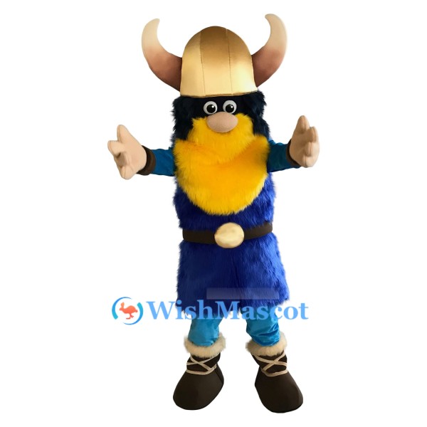Blue Viking Mascot Costume