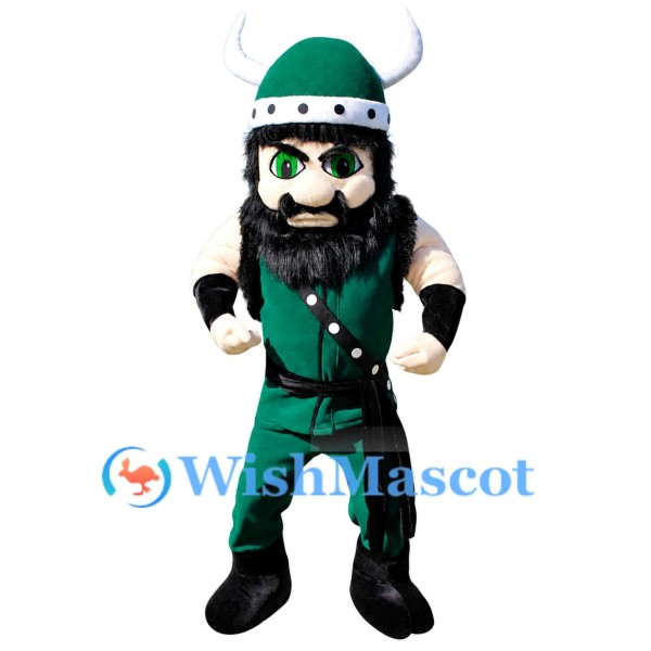 Green Viking Mascot Costume