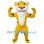 Muscular Yellow Tiger Mascot Costume