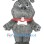 Grey Puppy Mascot Costume