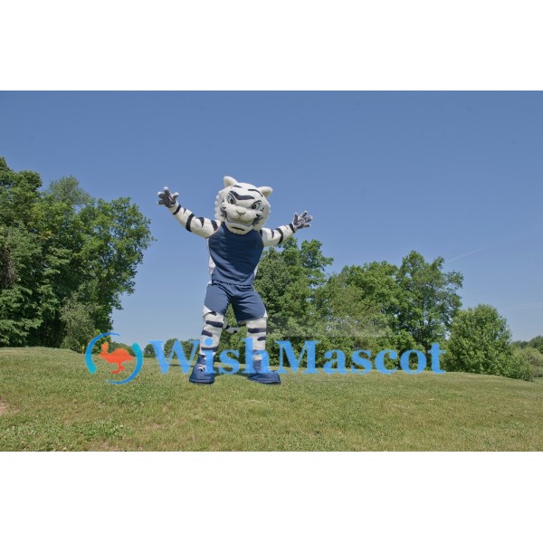 Sport White Tiger Mascot Costume