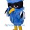 Cautious Blue Owl Mascot Costume