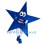 Friendly Blue Star Mascot Costume