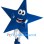 Friendly Blue Star Mascot Costume