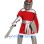 Red & Silver Knight Mascot Costume
