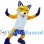 Energetic Orange Fox Mascot Costume