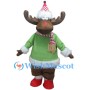 Christmas Moose Mascot Costume