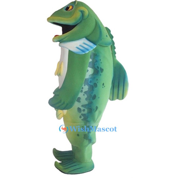 Green Fish Mascot Costume