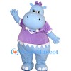 Stylish Blue Hippo Mascot Costume