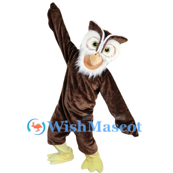 Soft Brown Owl Mascot Costume