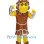 Brown and Yellow Warrior Mascot Costume