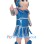 Blue Cartoon Warrior Mascot Costume