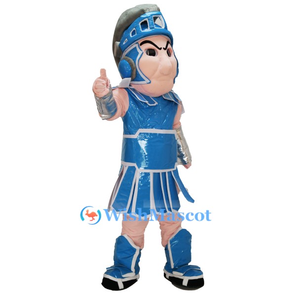 Blue Cartoon Warrior Mascot Costume