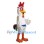 Plush White Rooster Mascot Costume