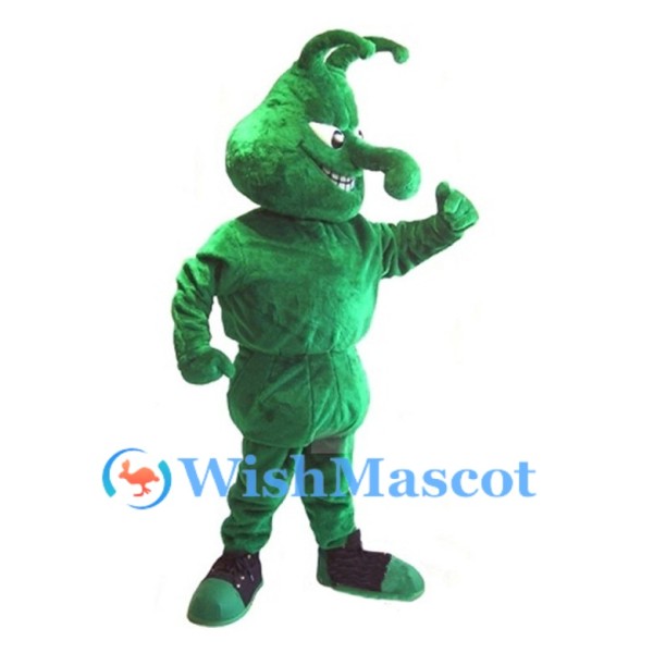 Green Alien Monster Mascot Costume