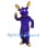 Friendly Purple Moose Mascot Costume