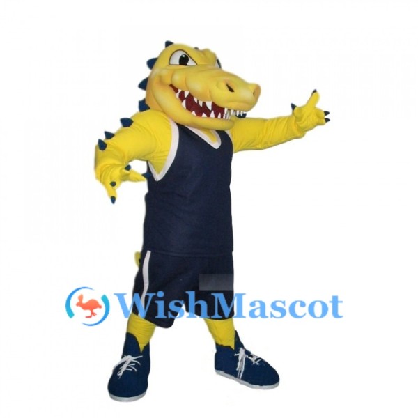 Sport Yellow ‌Alligator Mascot Costume