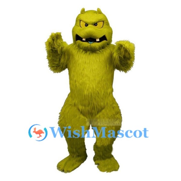 Green Furry Monster Mascot Costume