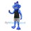 Energetic Blue Frog Mascot Costume