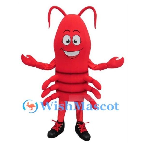 Cheerful Red Lobster Mascot Costume