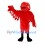 Red Lightning Bird Mascot Costume