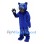Friendly Blue Panther Mascot Costume