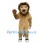Friendly Brown Lion Mascot Costume