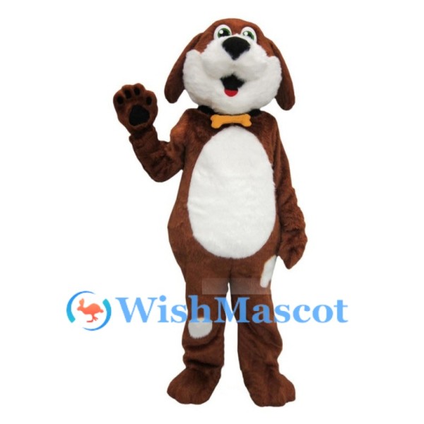 ‌Friendly Brown Dog Mascot Costume