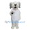 Happy White Dog Mascot Costume