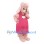 ‌Cute Pink Poodle Mascot Costume