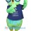 Smart Green Bird Mascot Costume