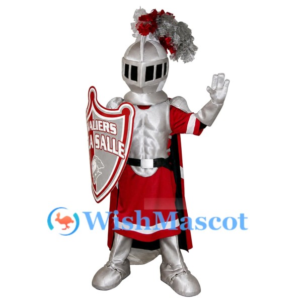 Medieval Knight Mascot Costume with Shield