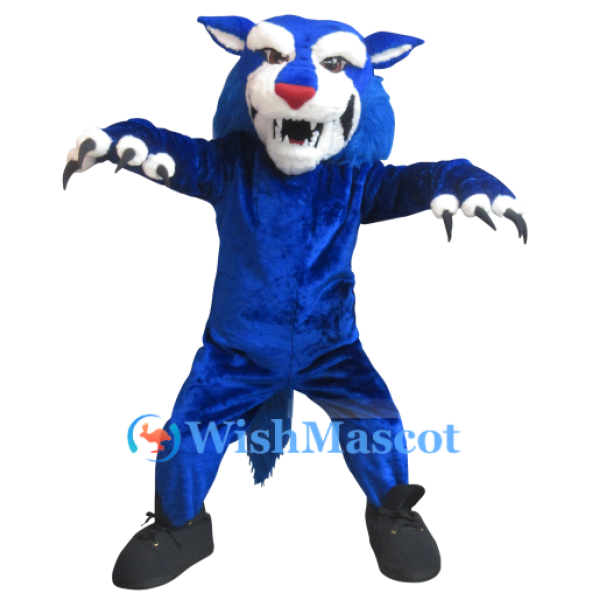 Fierce Blue Tiger Mascot Costume