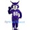 Friendly Purple Wildcat Mascot Costume