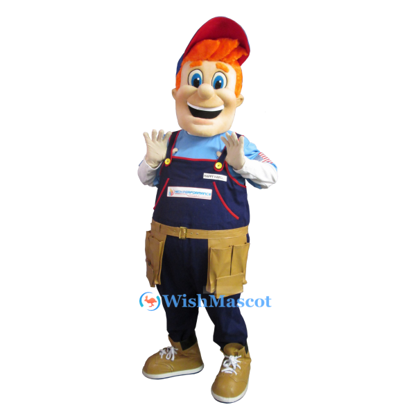 Happy Handyman Mascot Costume