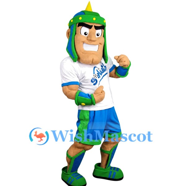 Football Muscle Warrior Mascot Costume