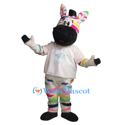 ‌Colorful Zebra Mascot Costume