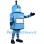 Cartoon Blue Robot Mascot Costume