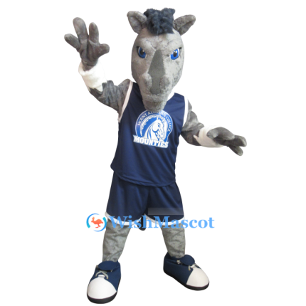 College Grey Horse Mascot Costume