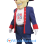 Happy College Patriot Mascot Costume