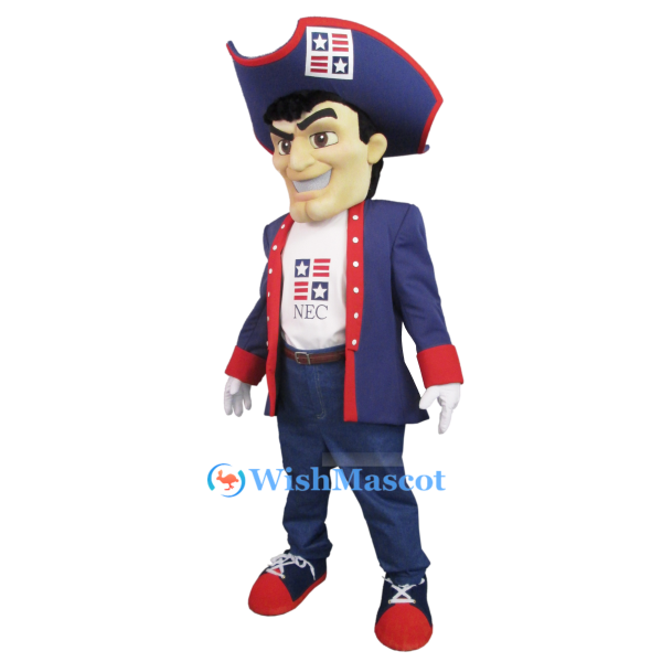 Happy College Patriot Mascot Costume
