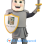 Happy Knight Mascot Costume